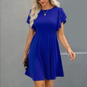 Blue casual dress. Size M.
